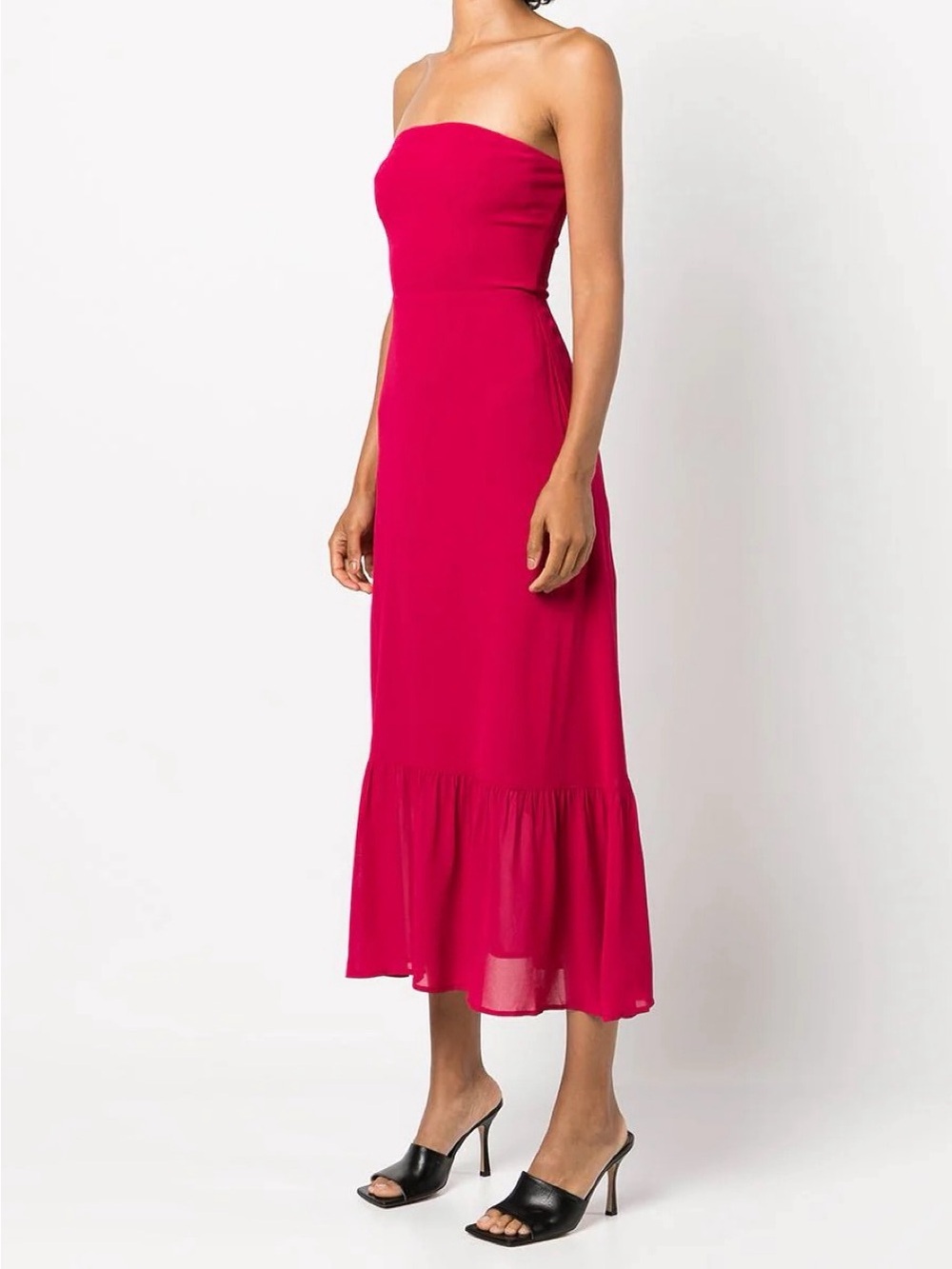 Reformation Hot Pink Strapless Dress
